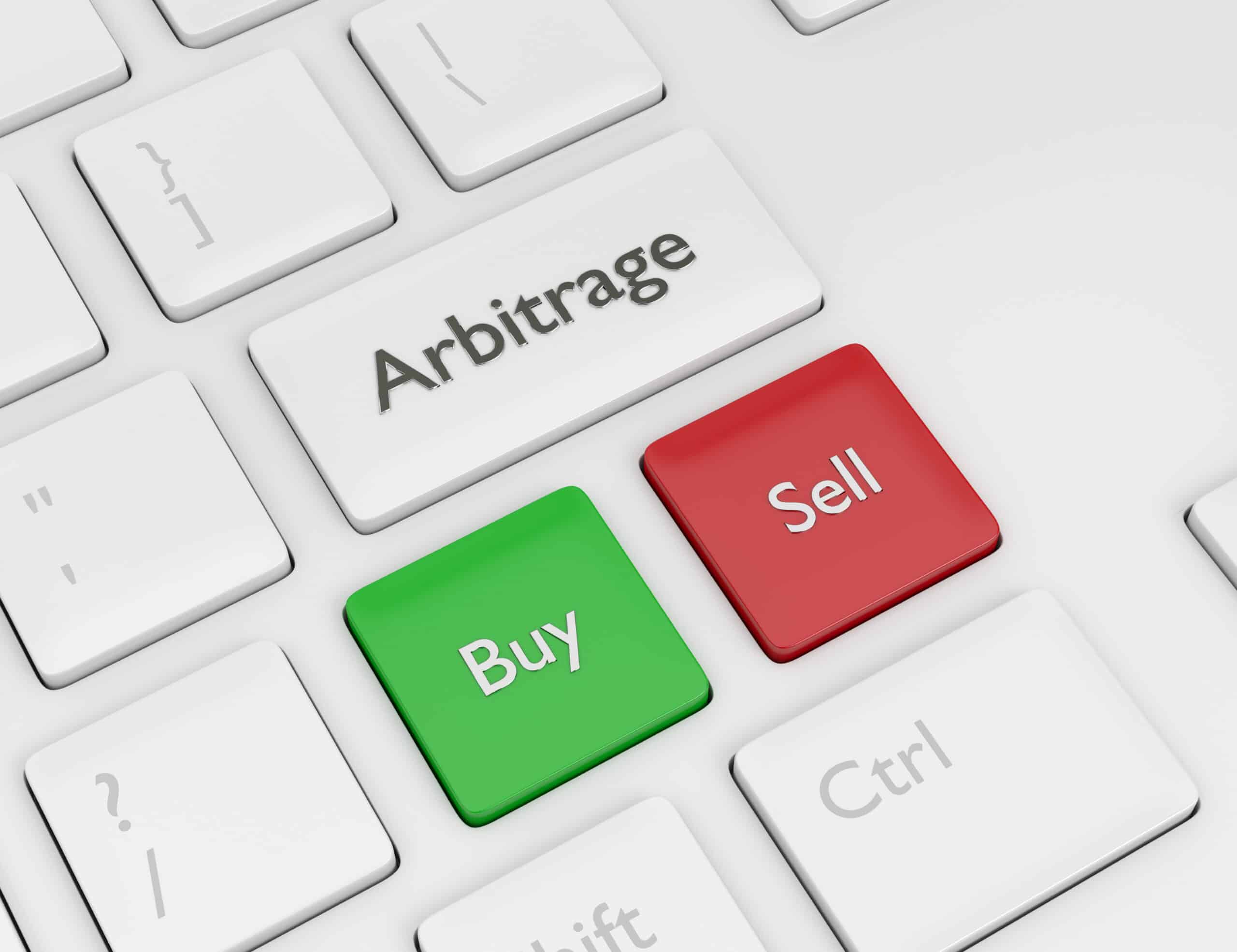 Arbitrage weiße Tastatur