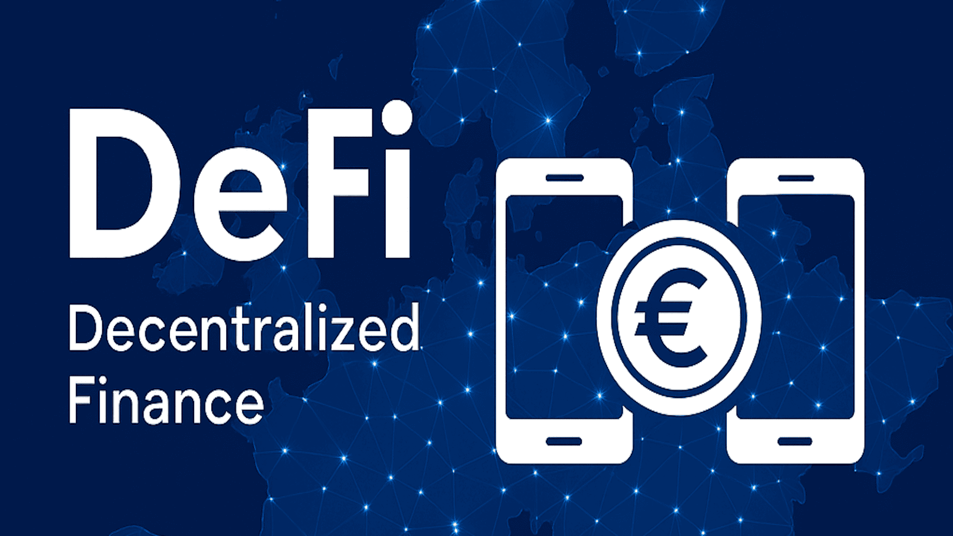 Symbolbild für DeFi: digitale Darstellung von Blockchain und Finanznetzwerken