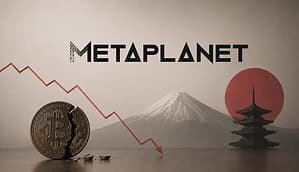 Metaplanet mit Bitcoin Münze