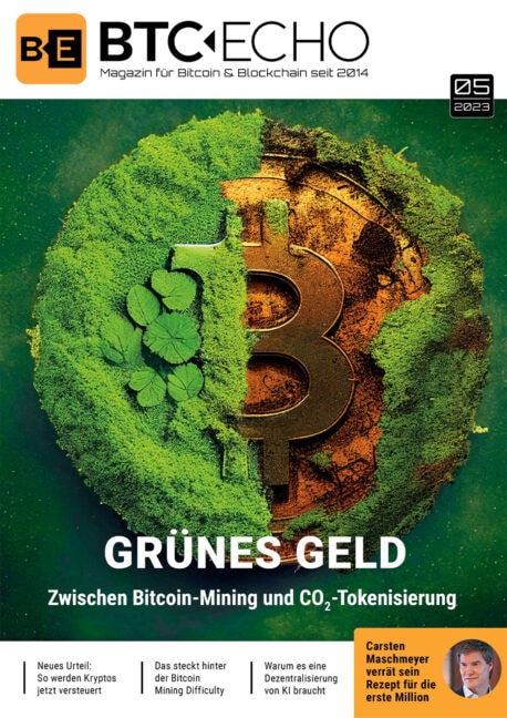 BTC-ECHO Magazin Cover Mai 2023