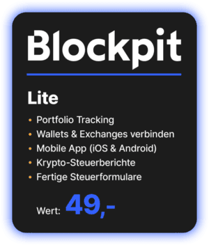 Blockpit Kryptosteuer-Tool (Lite Lizenz)