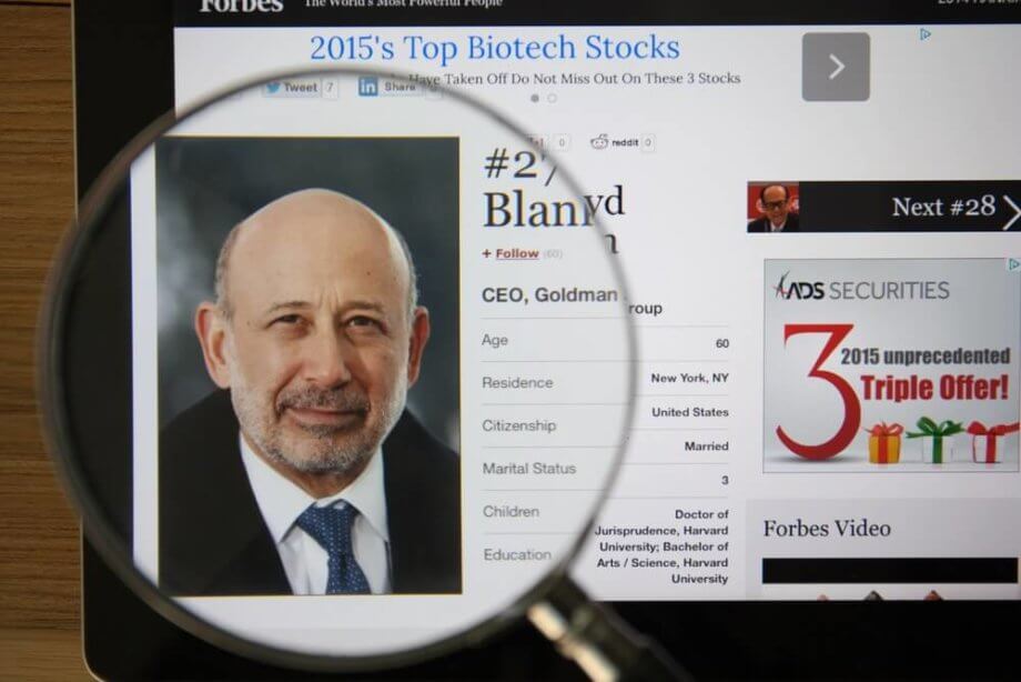 Goldman-Sachs-CEO Blankfein offen für Kryptowährungen