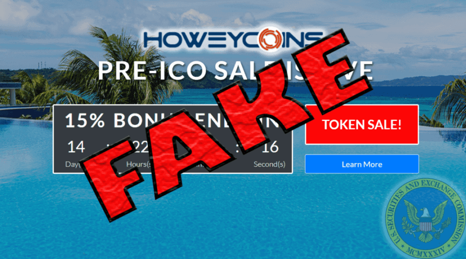 SEC: Fake-ICO „Howeycoin“ warnt vor Betrügern