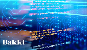 Computercode und das Schriftzeichen Bakkt