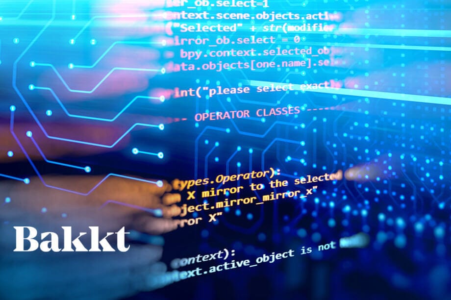 Bakkt: Die Bitcoin-Futures-Börse wächst kräftig Computercode und das Schriftzeichen Bakkt
