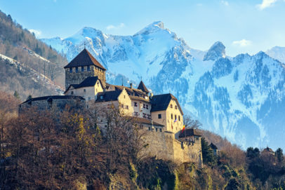 Die Burg vom Fürstentum Liechtenstein