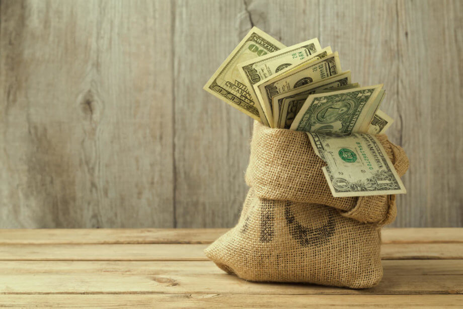 Krypto-Start-up Token erhält 16,5 Millionen US-Dollar Ein prall gefühlter Geldsack, symbolisch für das Token-Funding