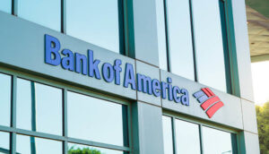 Fassade einer Filiale der Bank of America