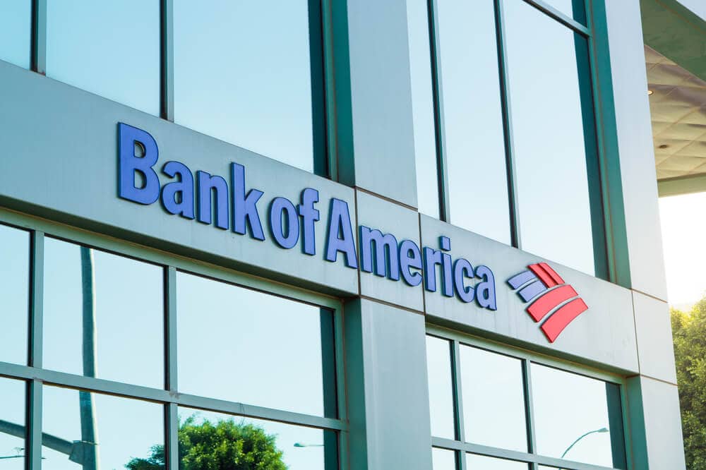 Fassade einer Filiale der Bank of America