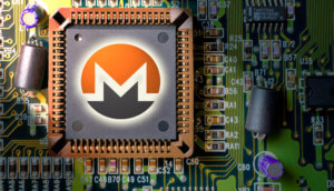 Monero-Logo auf CPU