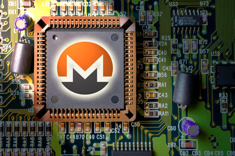 Monero-Logo auf CPU