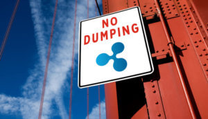 Schild mit Ripple-Logo und der Beschriftung „No Dumping“