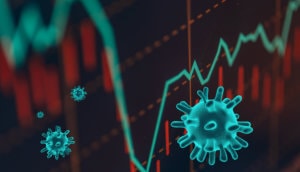 Eine graphische Darstellung des Corona-Virus (COVID 19)