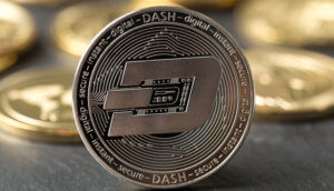 Physische Münze mit Dash-Logo