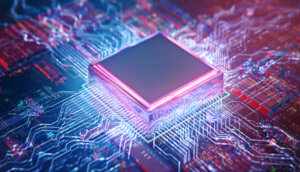 ein halbleiterchip auf einer computerumgebung