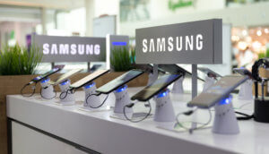 Samsung Shop mit Smartphones