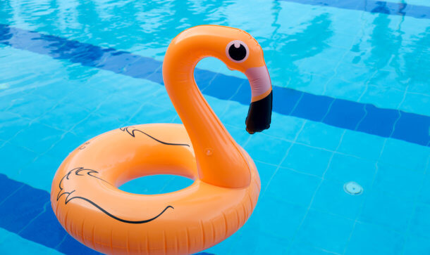 Aufblasbarer Flamingo-Schwimmring