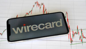 Smartphone mit Wirecard-Logo auf dem Display
