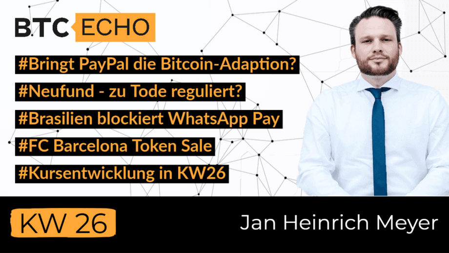 Bitcoin auf Paypal, WhatsApp in Brasilien und FCB-Token – News Check person-mit-blauer-krawatte
