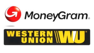 Western Union Logo mit Moneygram Logo