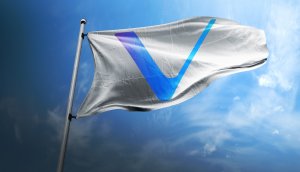 Weiße Flagge mit VeChain (VET) Flagge