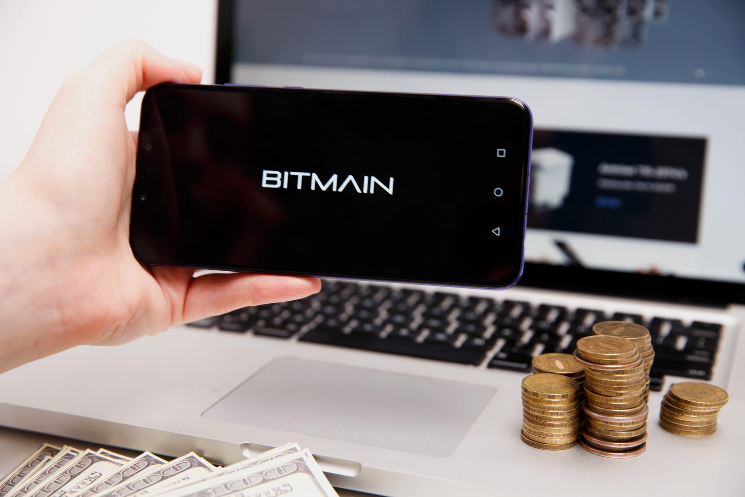 Bitmain logo on phone