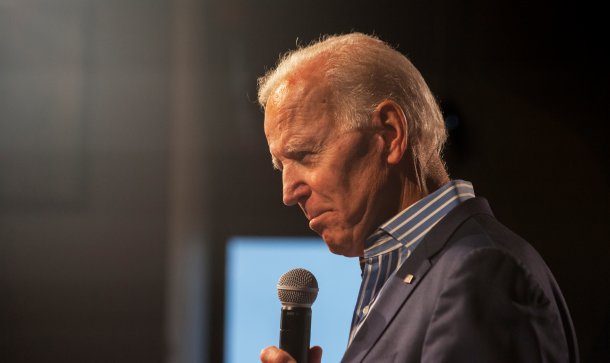 US-Präsidentschaftskandidat Joe Biden: „Habe keine Bitcoin“ Joe Biden am Mikrofon