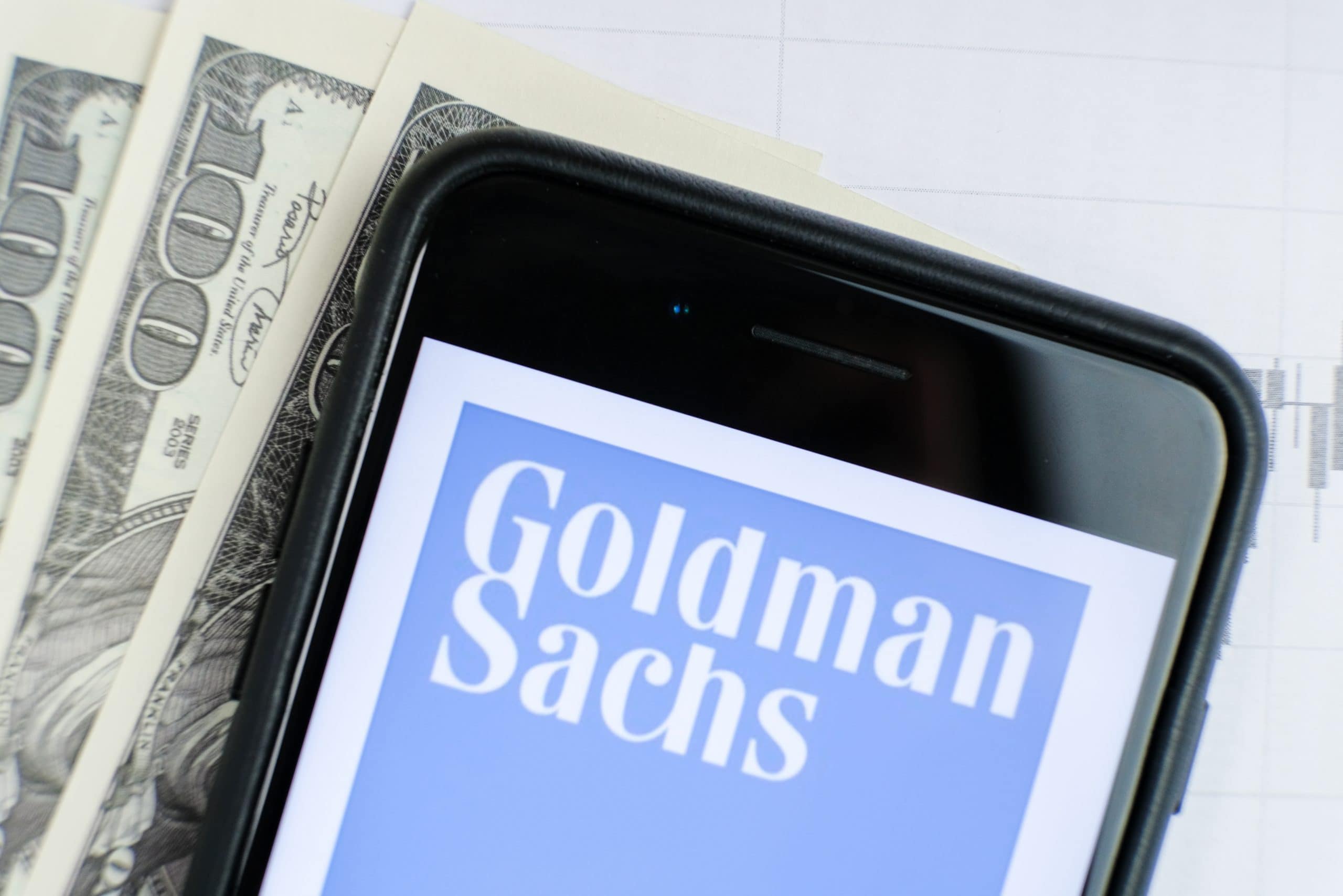 Goldman Sachs Logo auf dem Handy