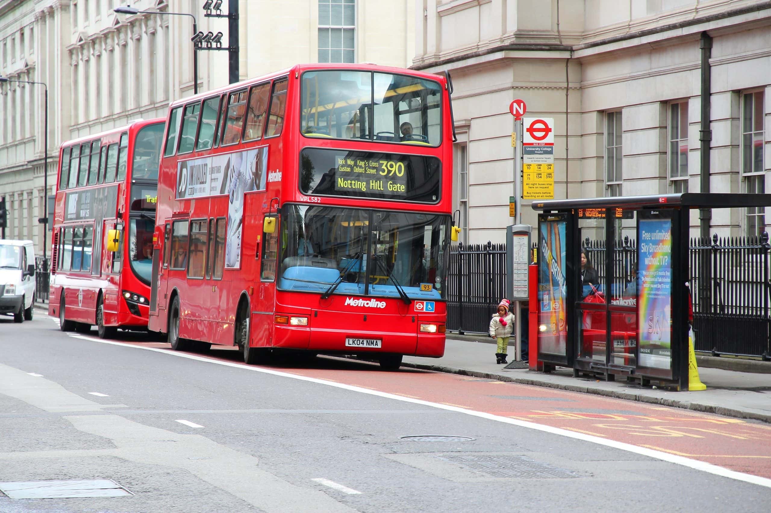 Bushaltestelle in London