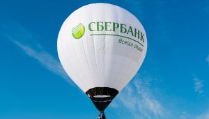 Heißluftballon mit Sberbank Logo