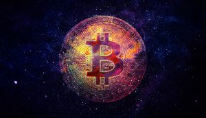 Bitcoin im Sternenhimmel