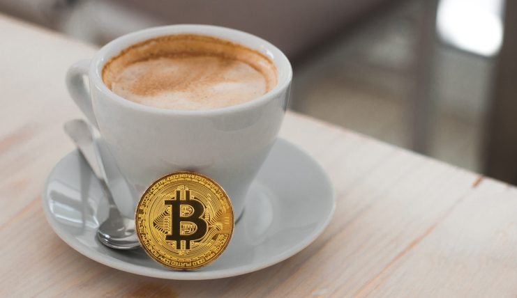 Bitcoinundkaffeetasse