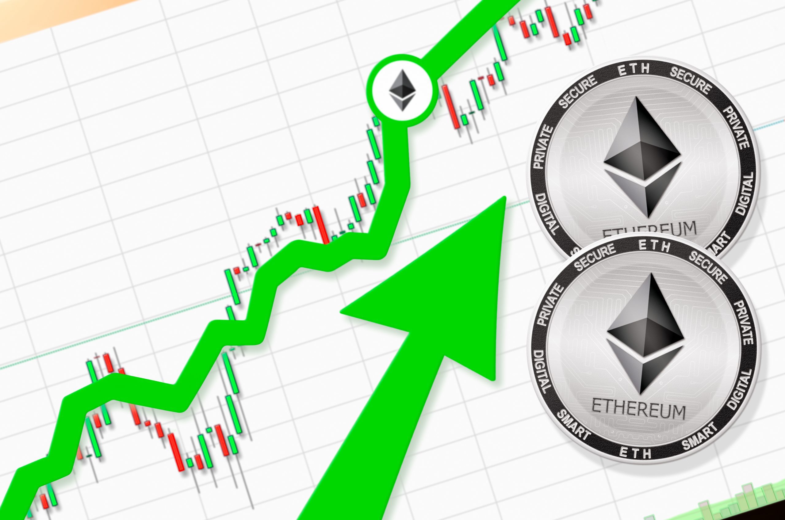 Symbolbild für steigenden Ethereum-Kurs (ETH)