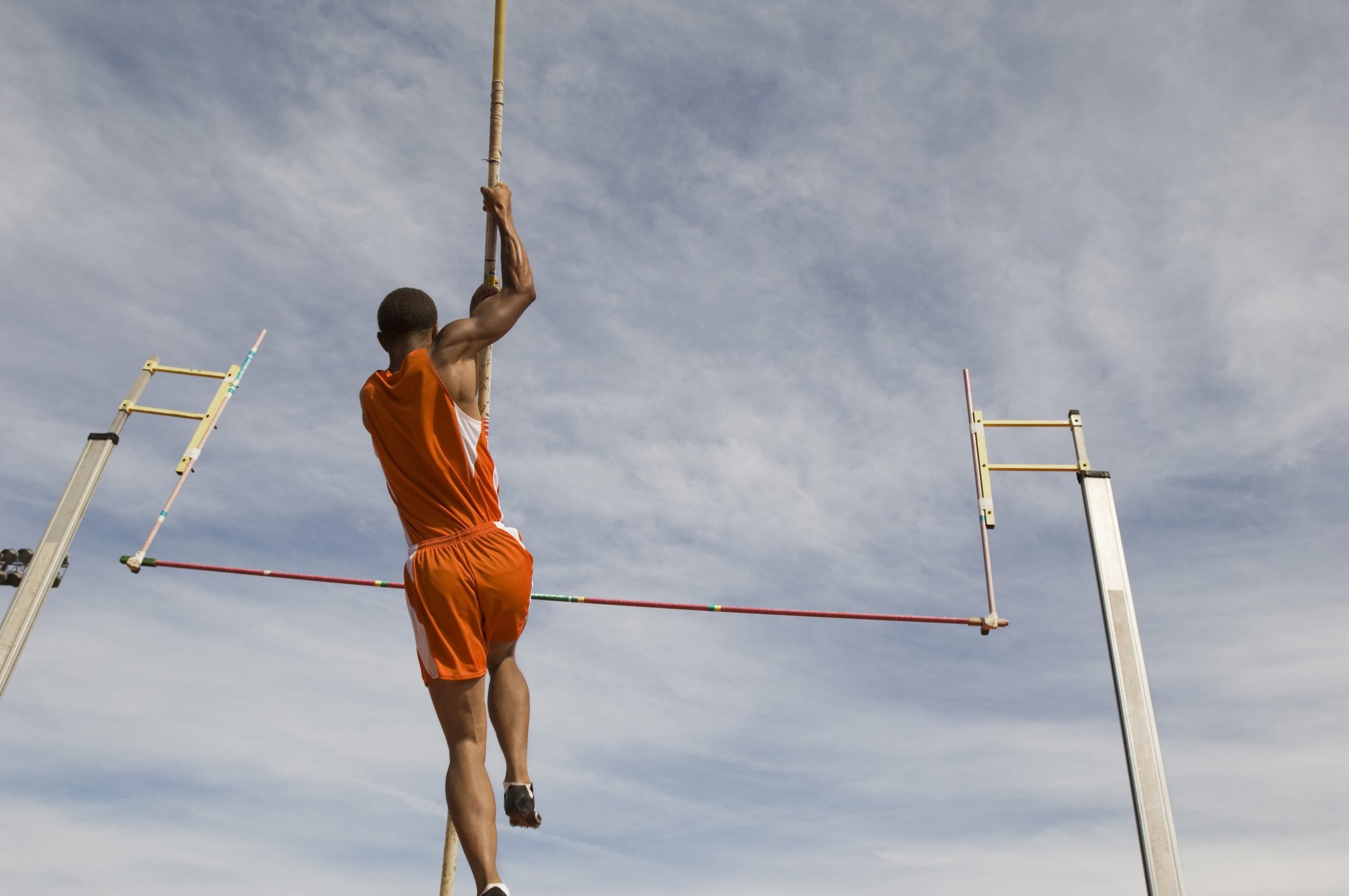 Sportler beim Hochsprung