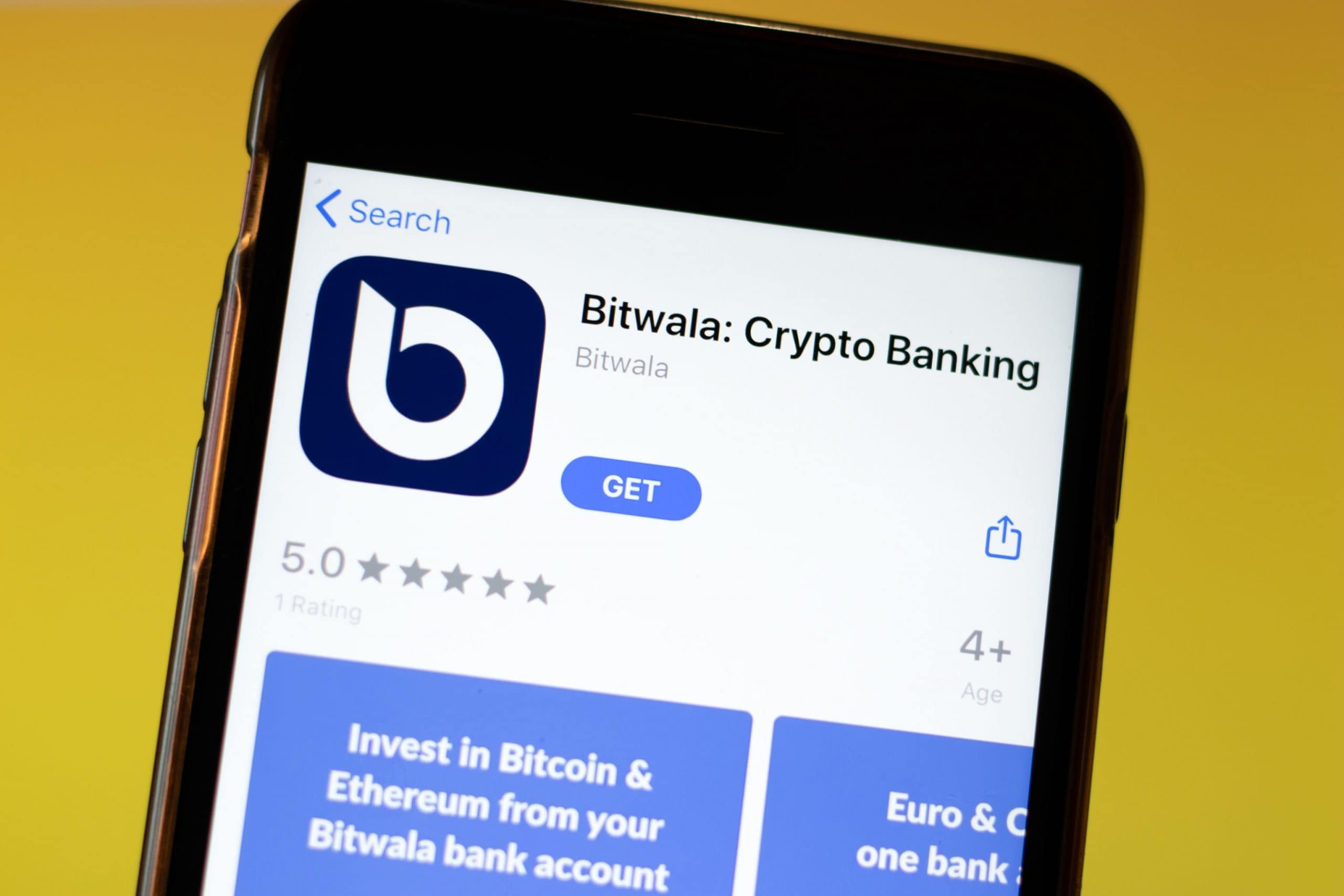 Bitwala App Bilschirm