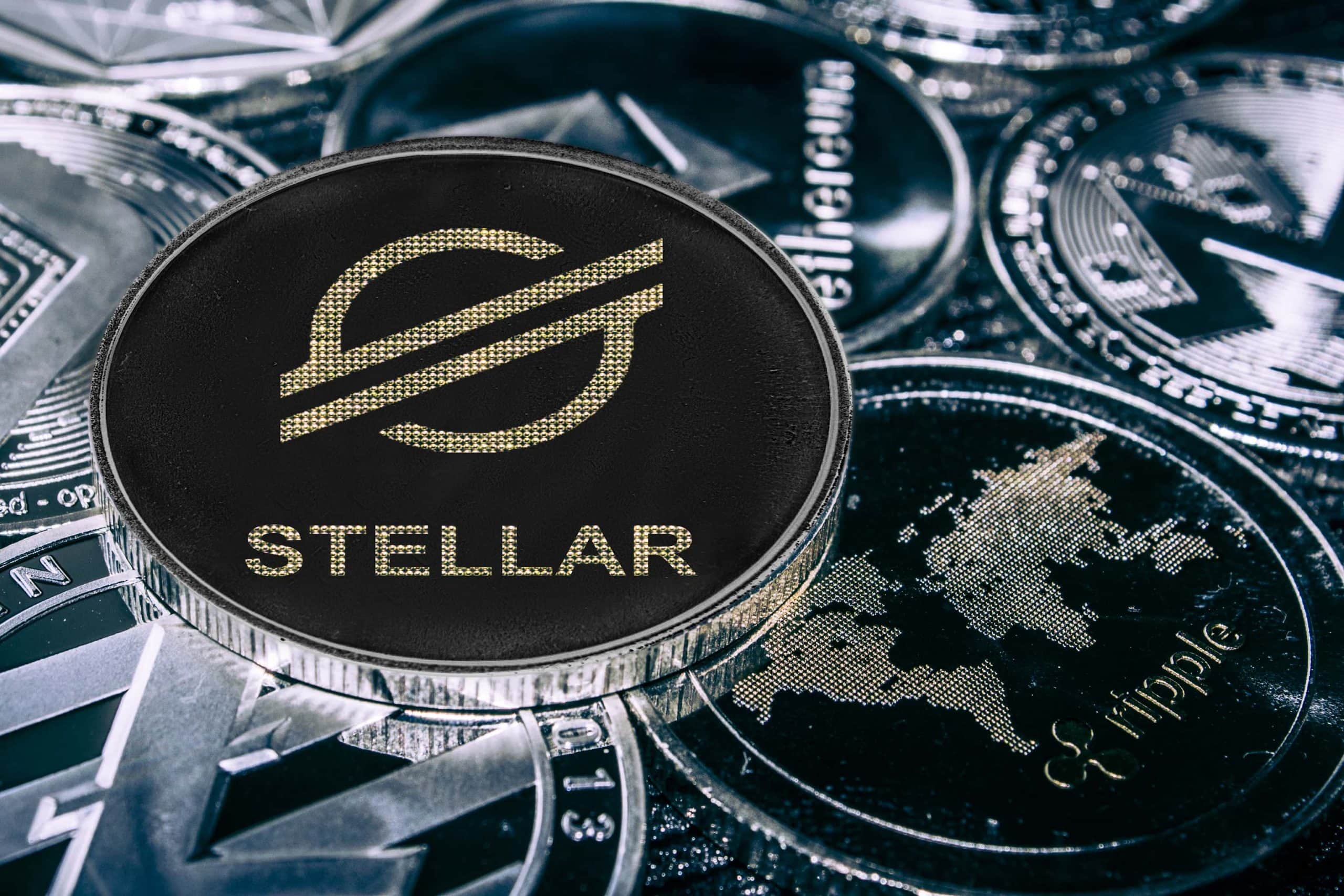 Altcoin-Münzen Stellar und XRP