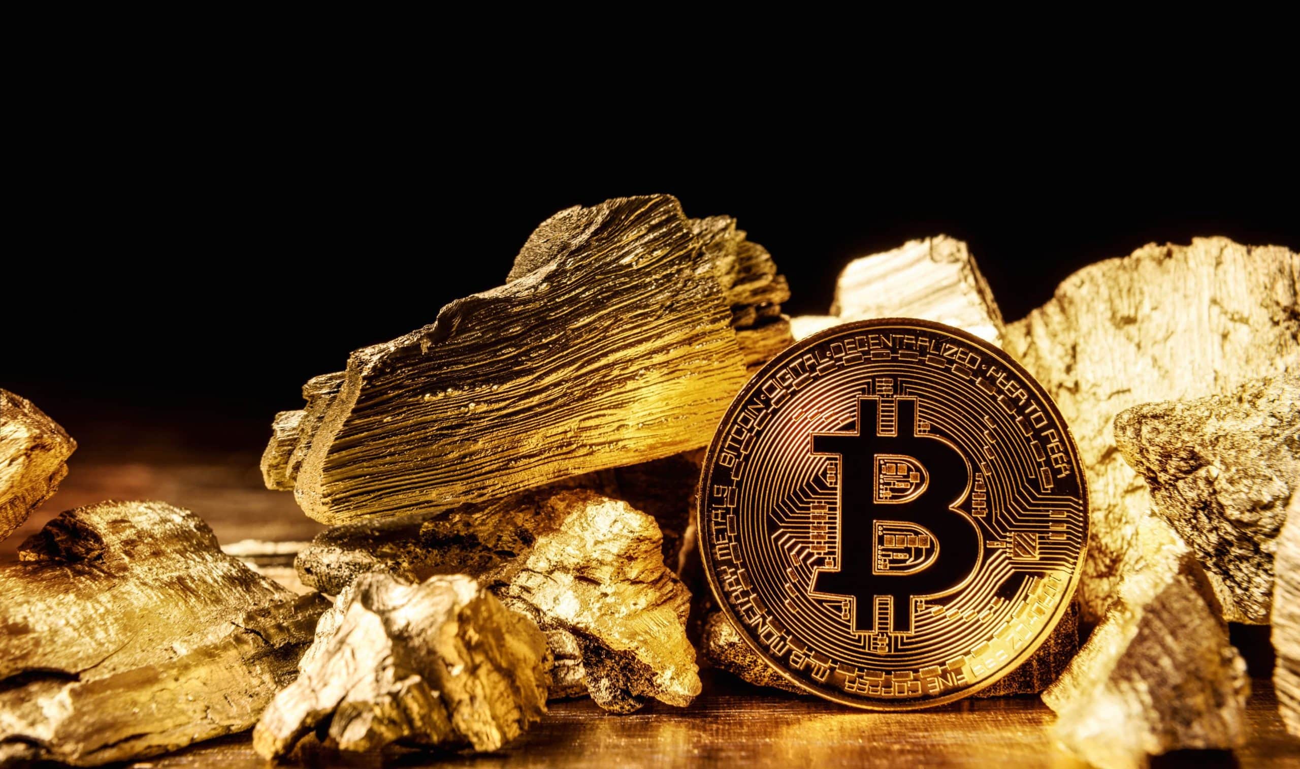 Bitcoin und Gold.