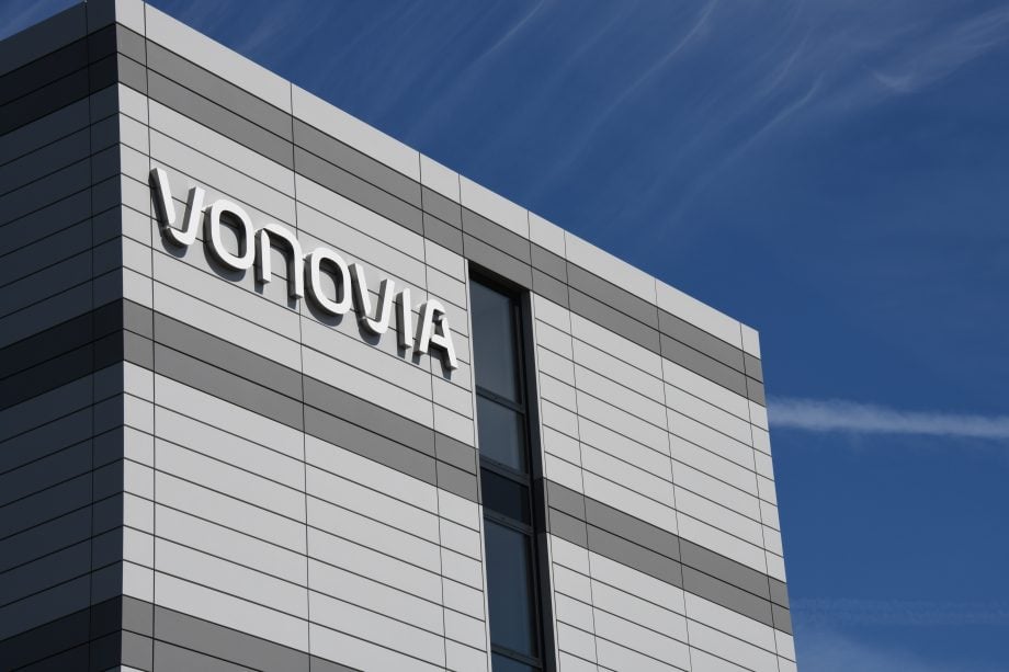 Der Wohnungskonzern Vonovia gibt digitale Wertpapiere heraus Das Vonovia Hauptquartier.