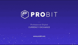 Logo von ProBit auf dunkelblauem Hintergrund.