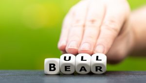 Bitcoin: Bullish oder Bearish? (Symbolbild)
