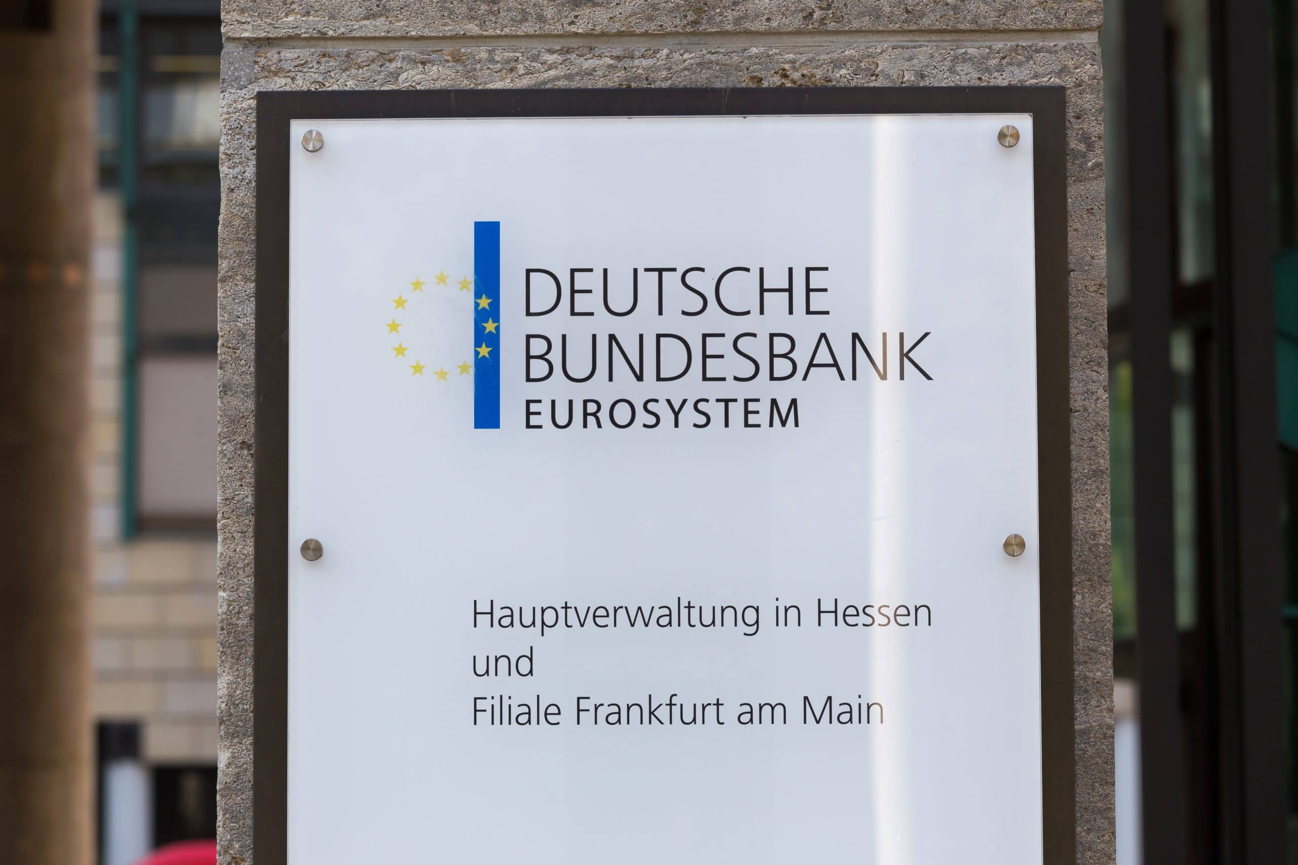 Schild der hessener Hauptverwaltung der Deutschen Bundesbank