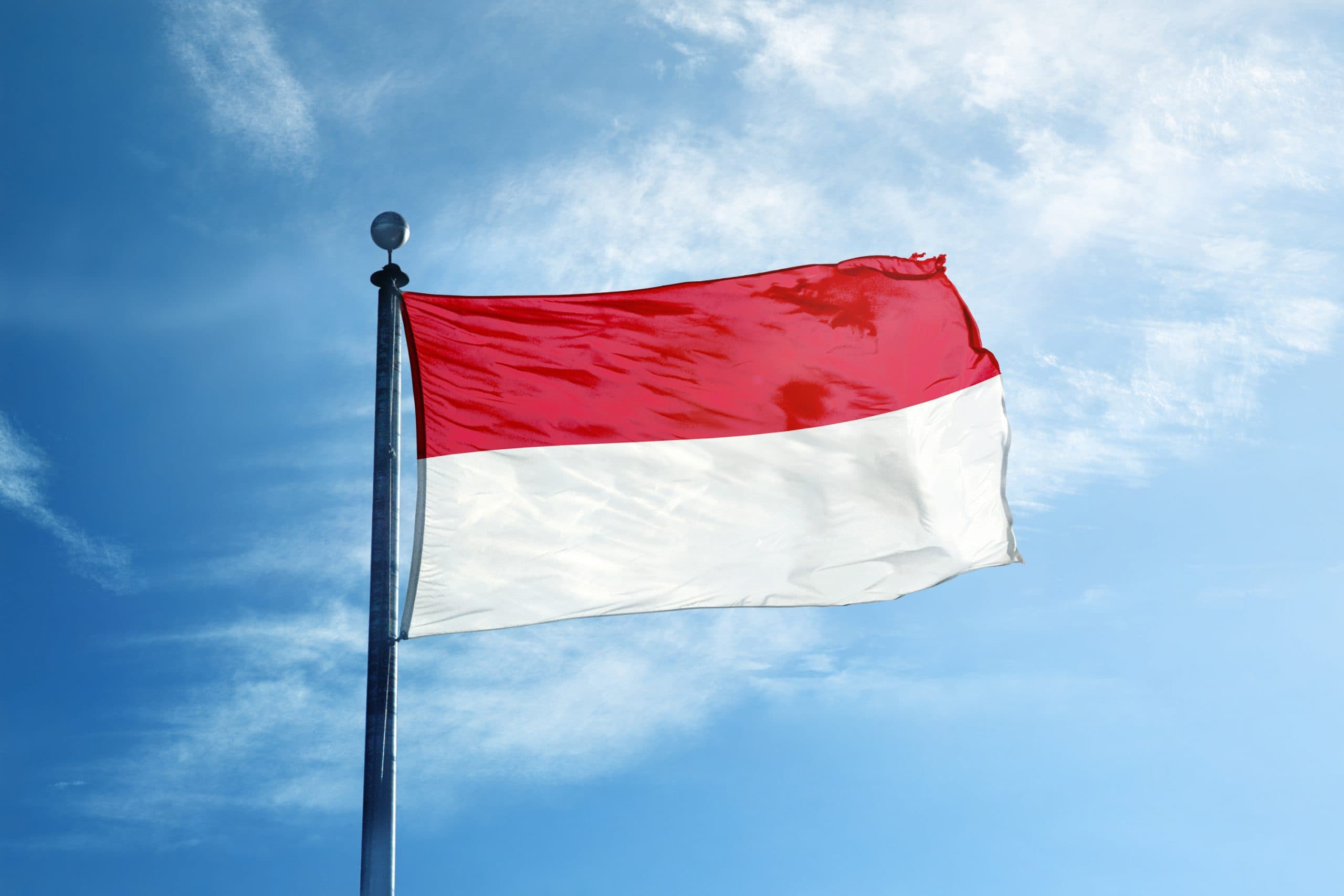 Die indonesische Flagge.