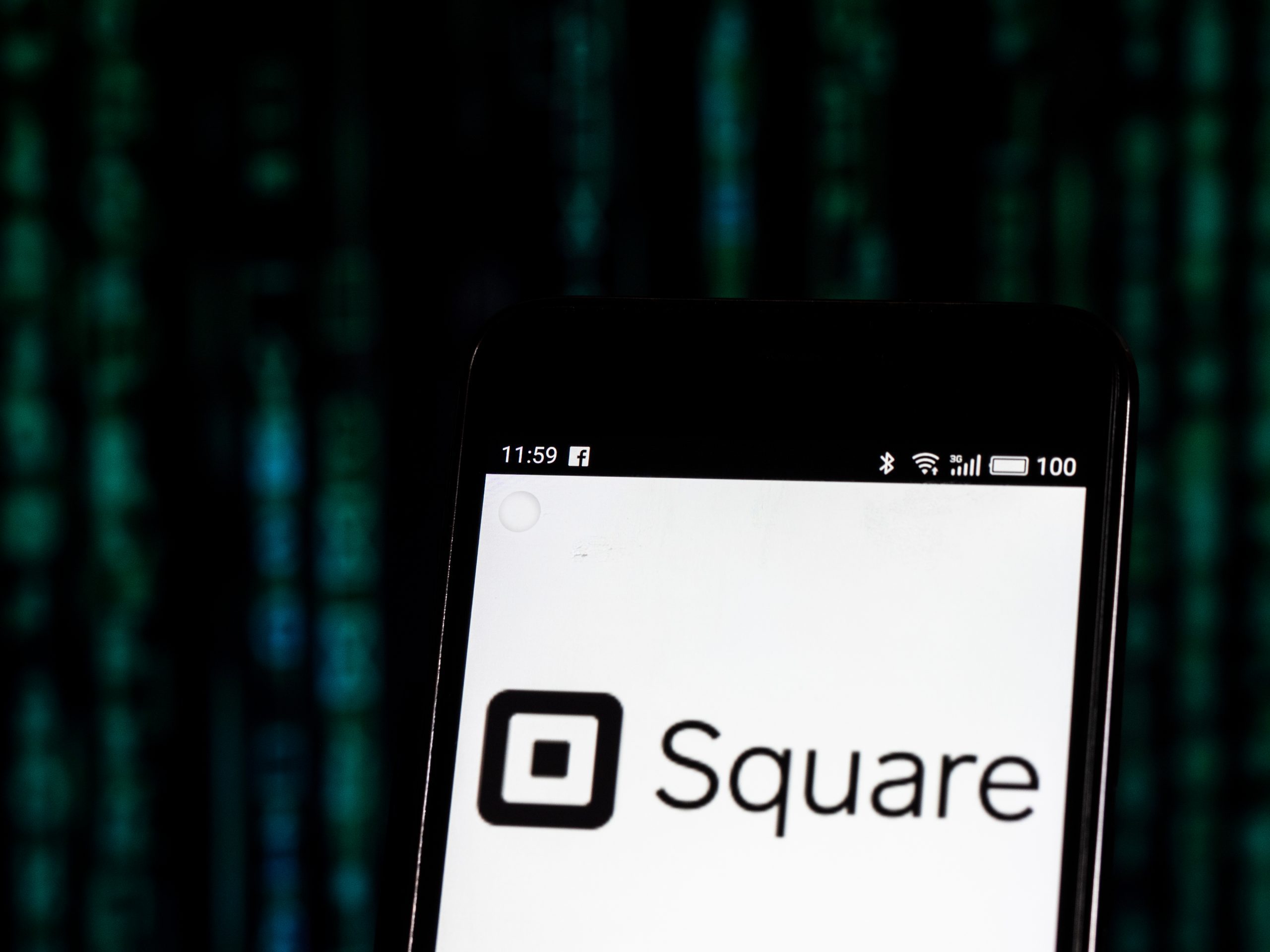 Smartphone mit Square-Logo