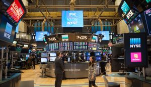 Die Innenräume der New York Stock Exchange.