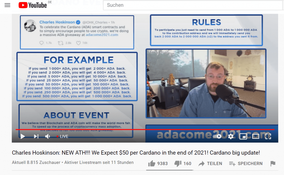 Cardano (ADA) is attracting more and more scammers