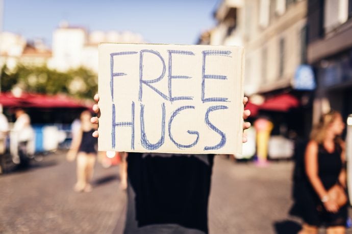 Free Hugs Schild