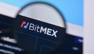 Logo von BitMEX auf einem Internet Browser