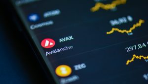 Avalanche Kursverlauf auf einem Smartphone