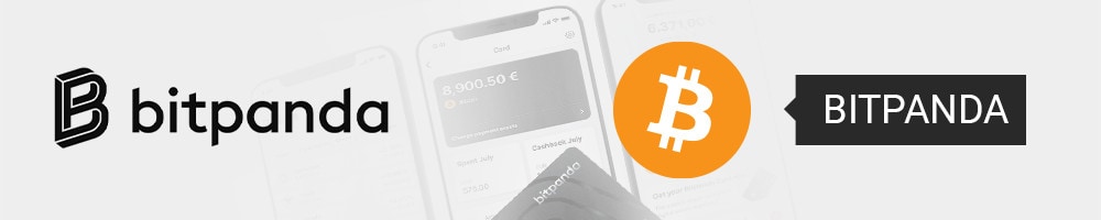 Bitpanda Logo mit Bitcoin-Symbol und Bitpanda-Schriftzug