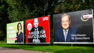 Wahlplakate zu den Bundestagswahlen